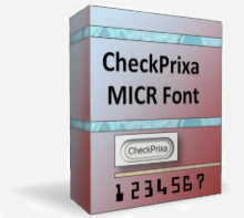 Click to view CheckPrixa MICR E13B Font 1.26 screenshot